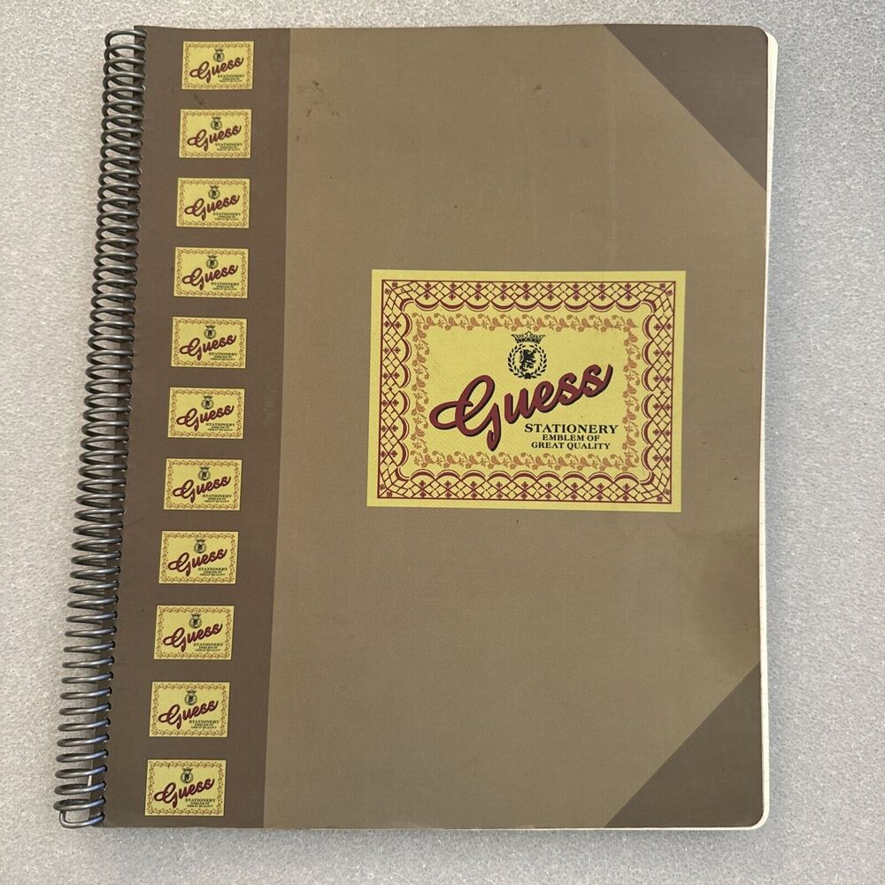 Vintage Guess Jeans Denim Notebook Diary Rare Limited Edition Notepad New Old